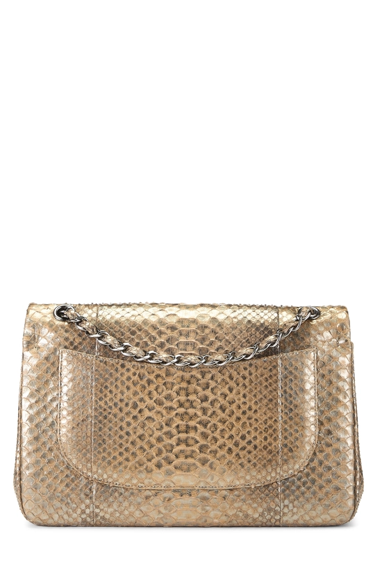 Brown Python New Classic Double Flap Jumbo, , large image number 3