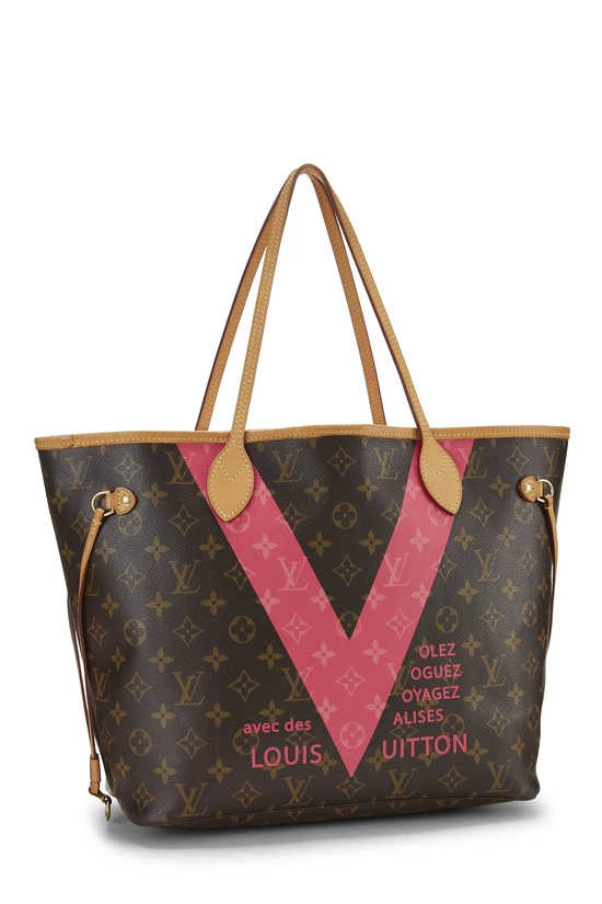 Pink Monogram V Neverfull MM, , large image number 1
