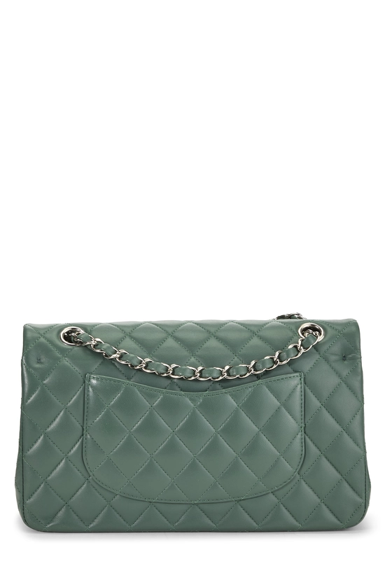 Green Quilted Lambskin Classic Double Flap Medium, , large image number 3