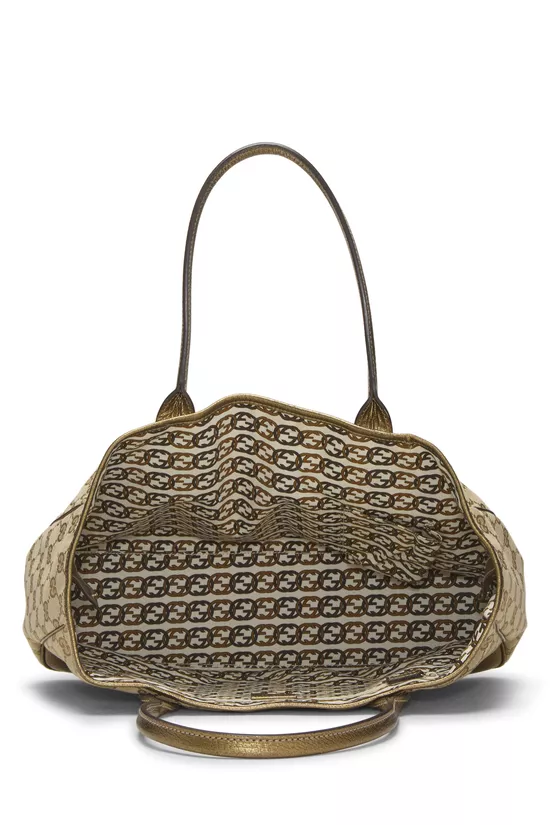 Gold Original GG Canvas Princy Tote, , large image number 5