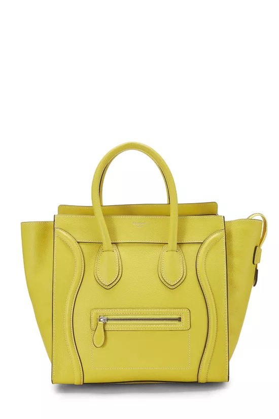 Yellow Drummed Calfskin Luggage Mini, , large image number 0