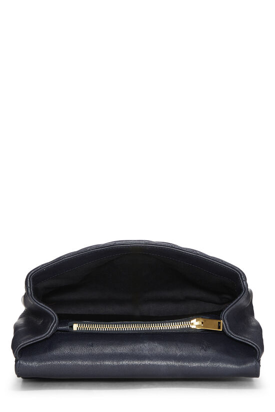 Navy Leather College Bag Medium, , large image number 8