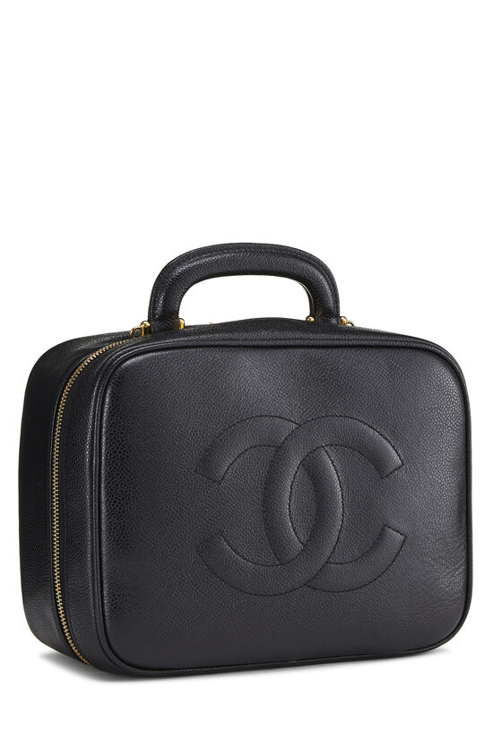 Chanel Vanity Case White in Shiny Lambskin Leather - US