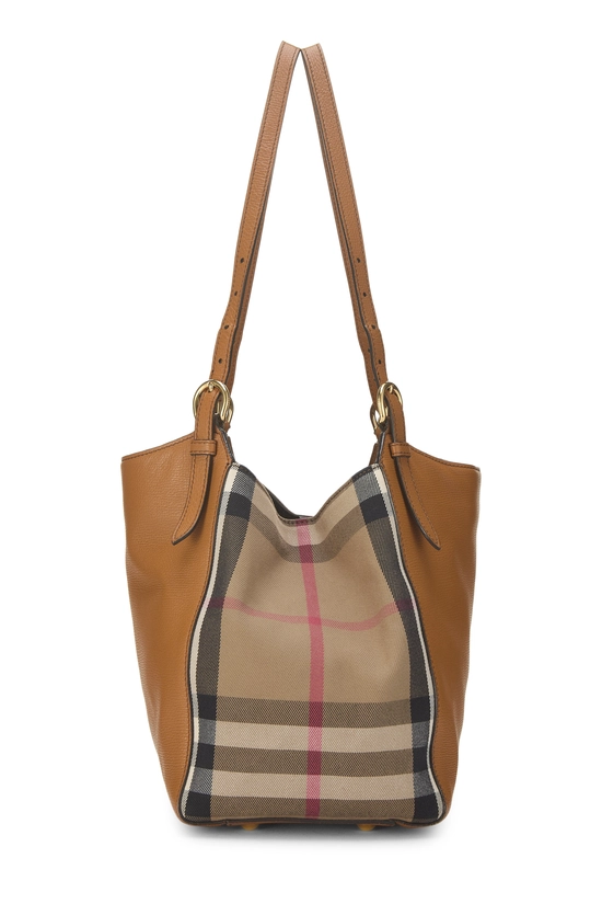 Pre-Owned Brown House Check Canvas Canterbury Tote QKBFWC1L0B006