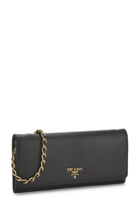 Black Saffiano Leather Wallet On Chain (WOC), , large image number 1