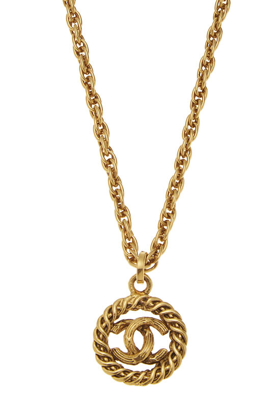 Gold 'CC' & Rope Necklace, , large image number 1