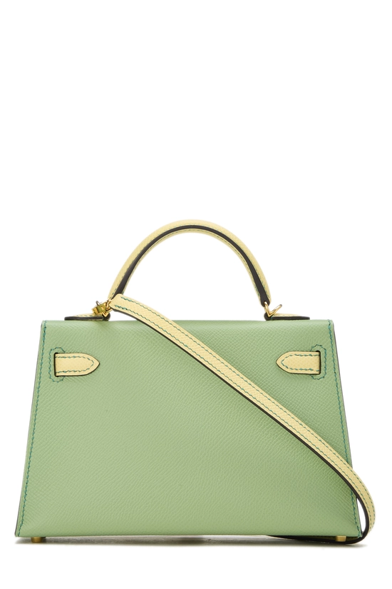 Vert Criquet, Lime Epsom Horseshoe Kelly Sellier 20 Mini NM, , large image number 3