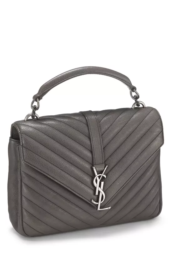 Grey Chevron Leather College Medium, , large image number 1