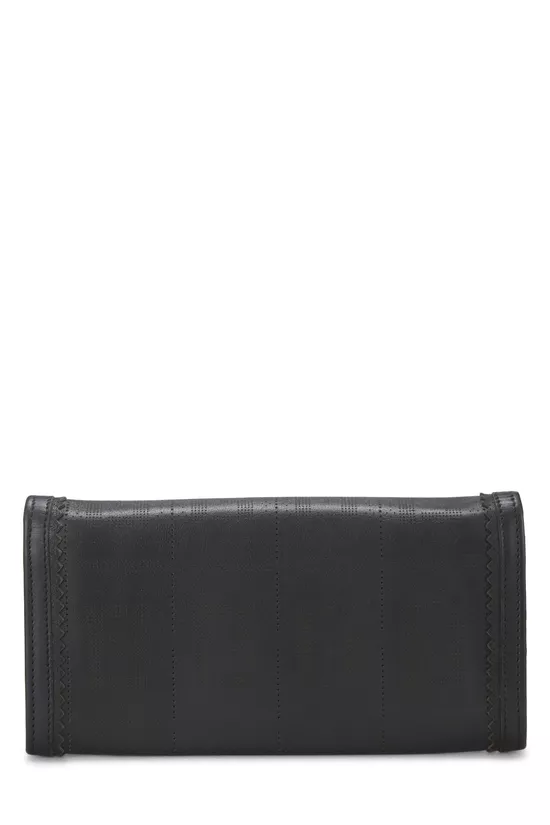 Black Zucca Leather Long Wallet, , large image number 2