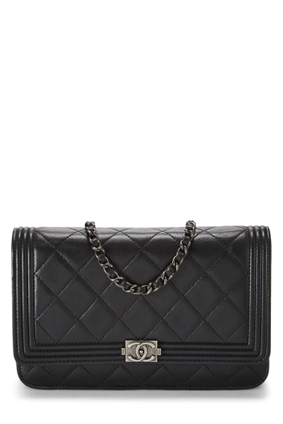 Chanel Black Quilted Lambskin Wallet on Chain (WOC)