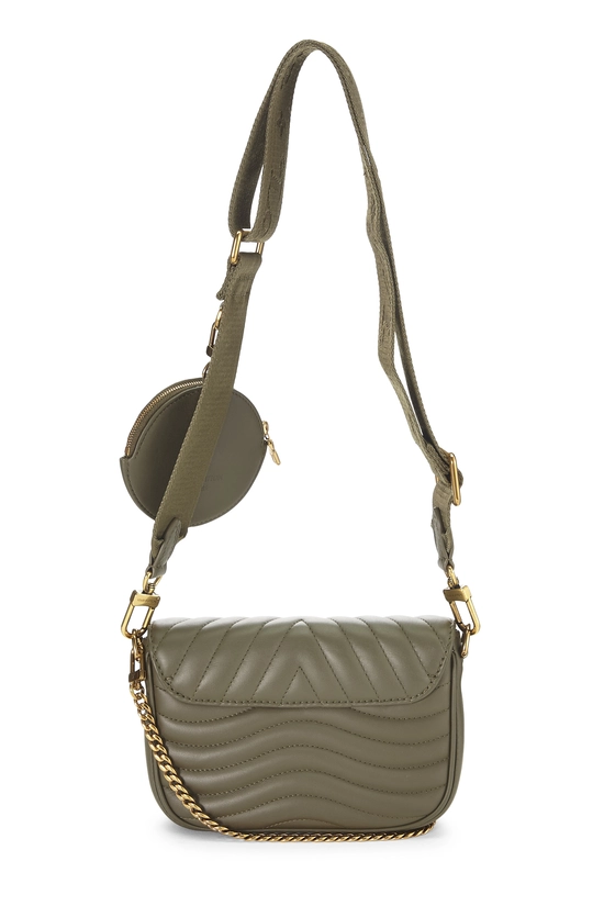 Green Quilted Calfskin New Wave Multi Chain Pochette, , large image number 3