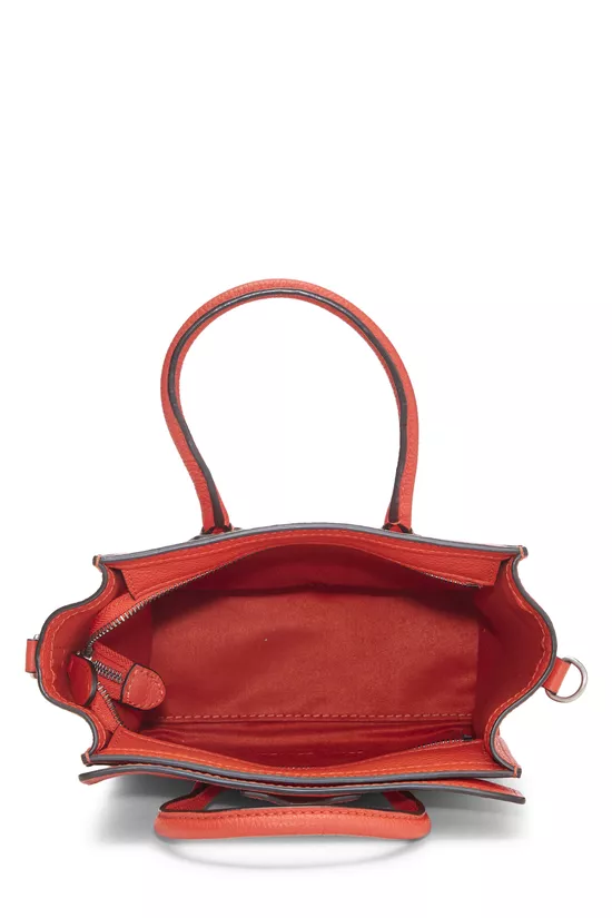 Orange Drummed Calfskin Luggage Nano, , large image number 5