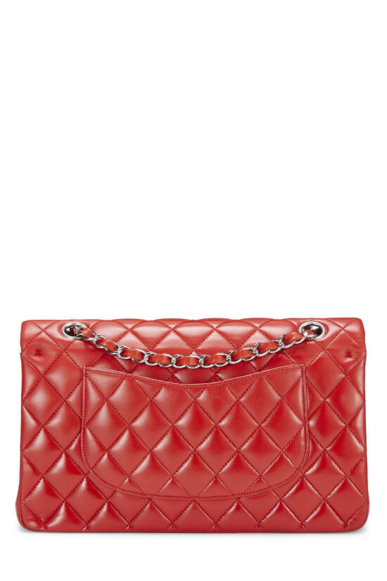 Red Quilted Lambskin Classic Double Flap Medium, , large image number 3