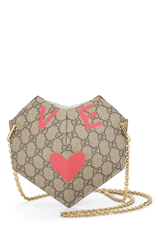 Red GG Supreme Canvas Valentine's Day Heart Crossbody Mini, , large image number 3