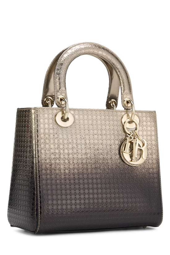 Gold Micro Cannage Quilted Calfskin Lady Dior Medium, , large image number 1