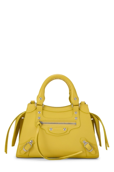 Balenciaga Yellow Calfskin Neo Classic City Mini