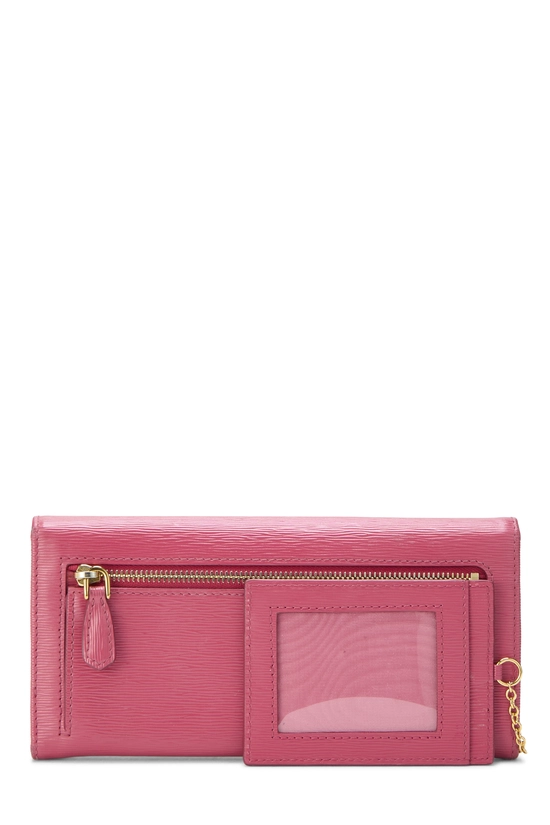 Pink Vitello Move Continental Wallet, , large image number 2