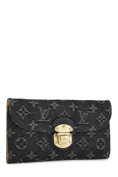 Black Monogram Denim Amelia, , large