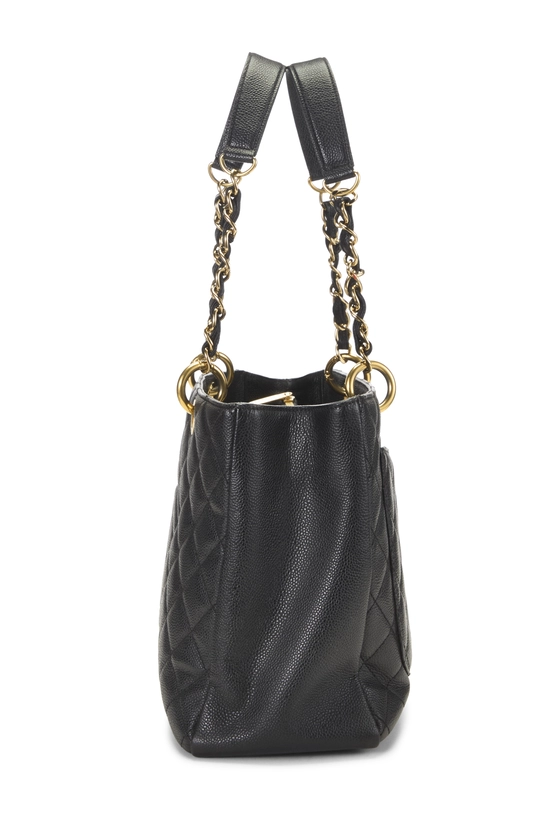 Black Quilted Caviar Grand Shopping Tote (GST), , large image number 2