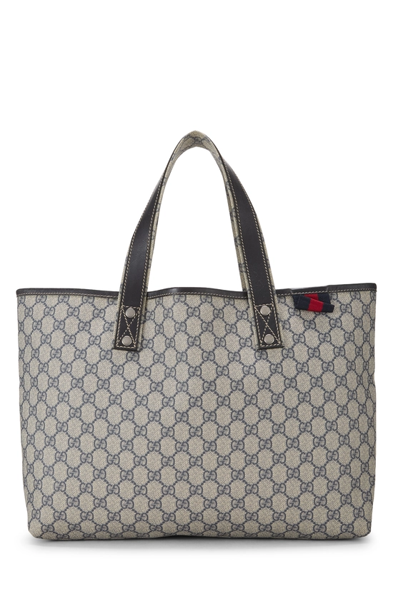 Navy GG Supreme Canvas Web Loop Tote, , large image number 0