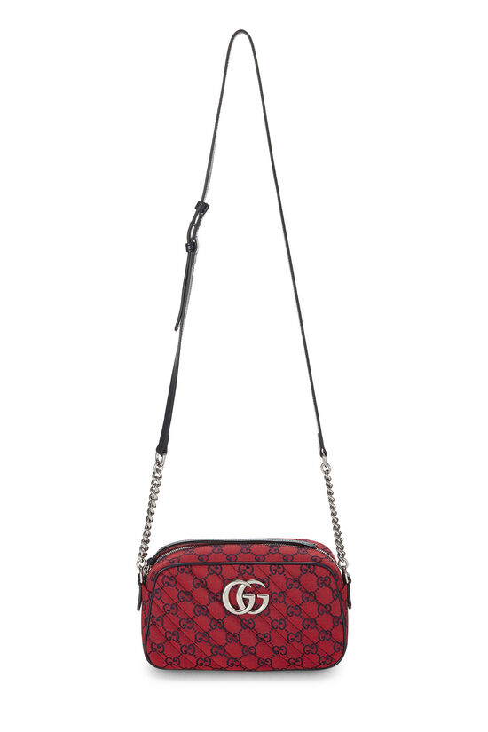 Red GG Canvas Marmont Crossbody Bag