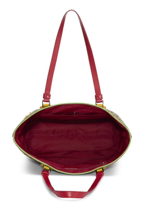 Brown Rasta Trotter Coated Canvas Tote, , large image number 5