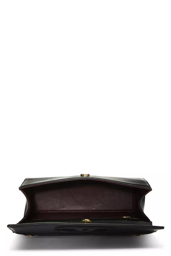 Pre-Owned Black Lambskin 'CC' Flap Handbag Q6B4RA1IKB000