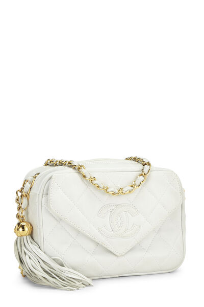 White Lambskin Pocket Camera Bag Mini, , large