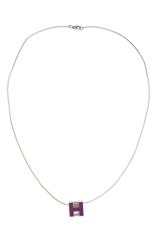 Purple Silver Cage d'H Necklace, , large image number 0