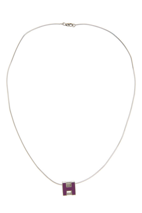 Purple Silver Cage d'H Necklace, , large image number 0