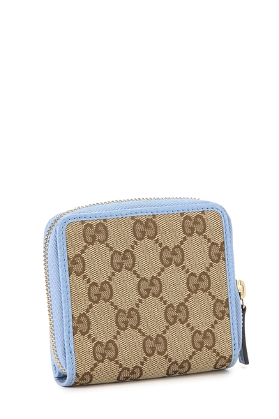 Blue Original GG Canvas French Zip Around Wallet, , large