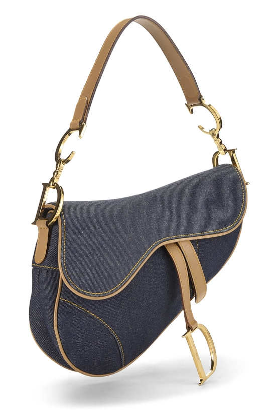 Navy Denim Saddle Bag, , large image number 1