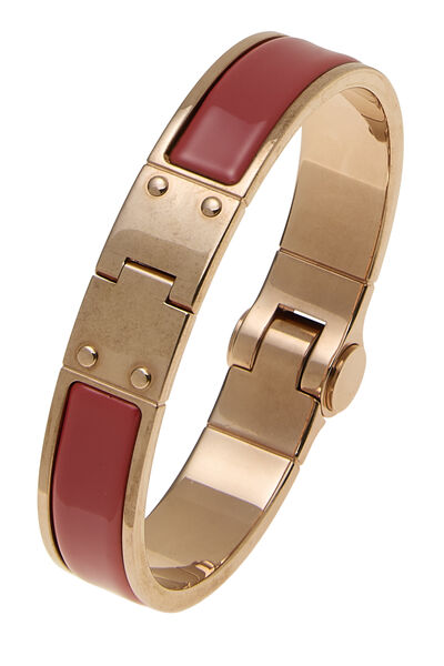 Rose Gold & Pink Enamel Charniere Uni Narrow, , large