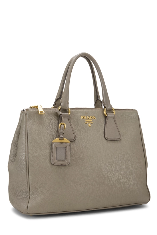 Grey Vitello Daino Double Zip Handbag Medium, , large image number 1