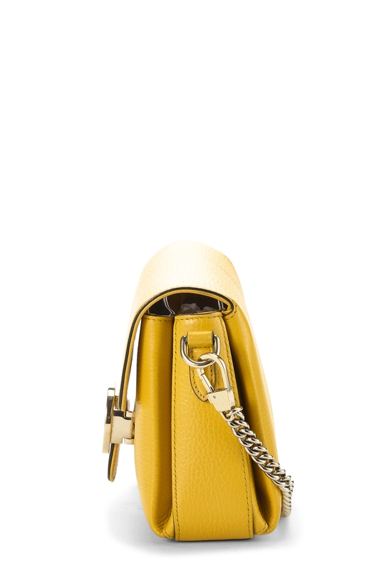 Yellow Leather Interlocking Shoulder Bag Small, , large image number 2