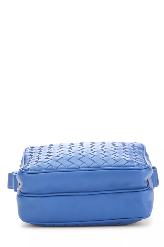 Blue Intrecciato Vertical Messenger, , large image number 4