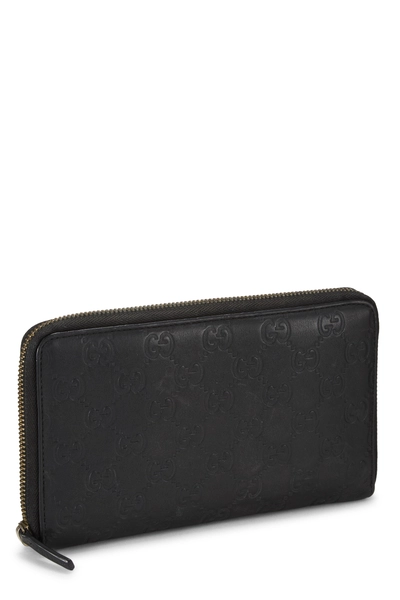 Black Guccissima Zip Around Wallet, , large
