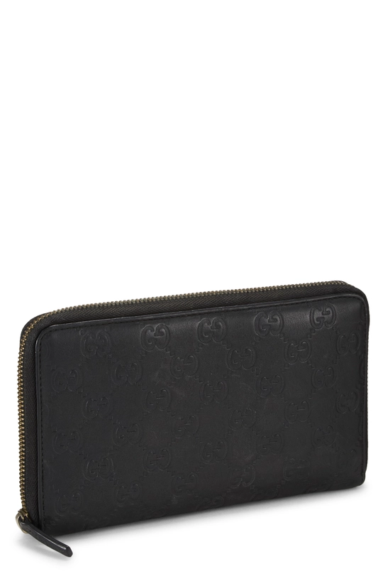 Black Guccissima Zip Around Wallet, , large image number 1