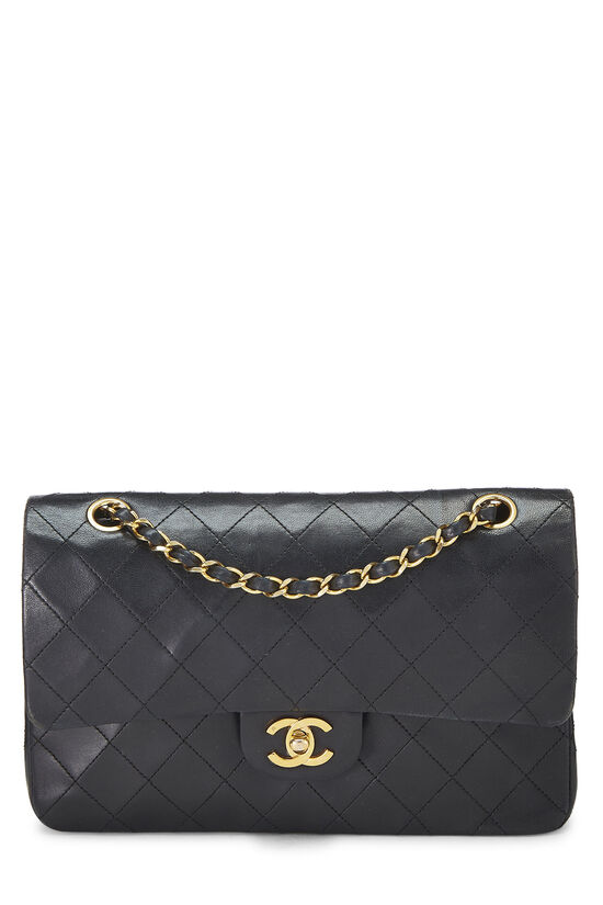 Black Quilted Lambskin Classic Double Flap Medium, , large image number 0