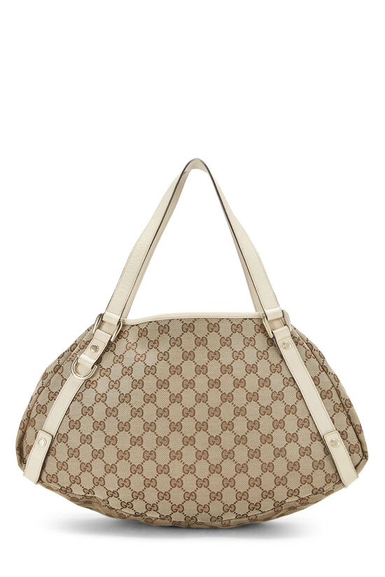 Cream GG Canvas Abbey Zip Tote Large, , large image number 5