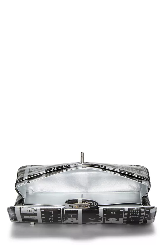 Black Calfskin Graffiti Classic Flap Medium, , large image number 5