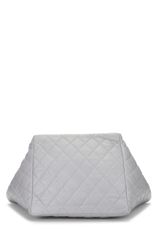 Grey Quilted Lambskin Shopping Tote Large, , large image number 4