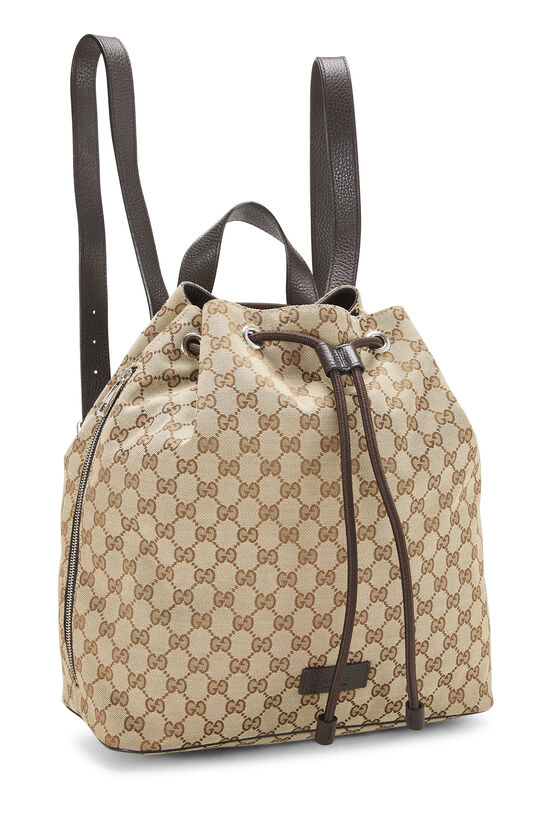 Original GG Canvas Drawstring Backpack, , large image number 1