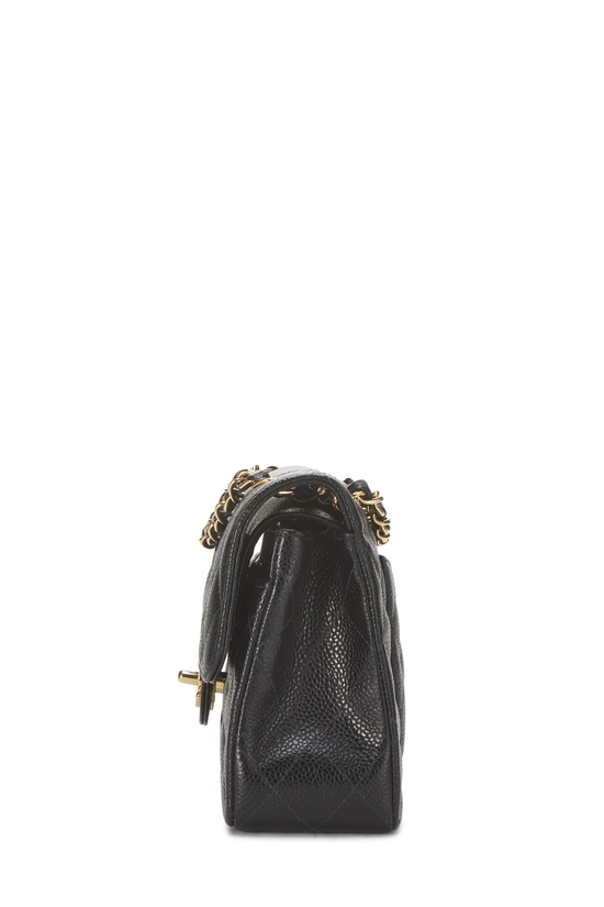Black Quilted Caviar Classic Double Flap Small, , large image number 2
