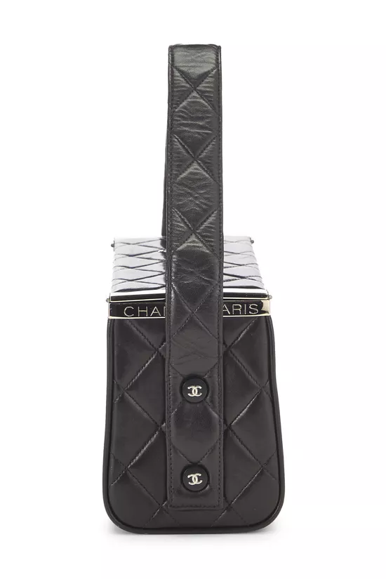 Black Quilted Lambskin Box Vanity Small, , large image number 2