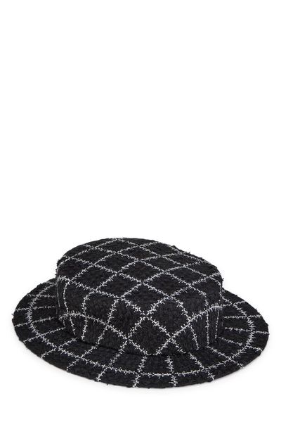 Black Boucle Boat Hat, , large
