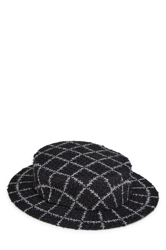 Black Boucle Boat Hat, , large image number 1