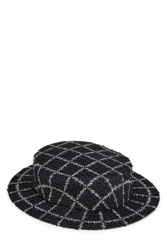 Black Boucle Boat Hat, , large image number 1