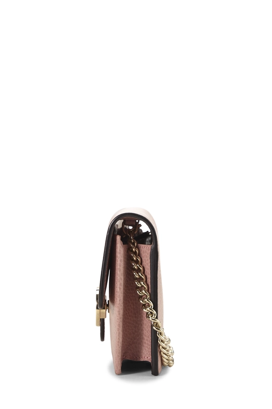 Pink Leather Interlocking Wallet On Chain (WOC) Small, , large image number 2