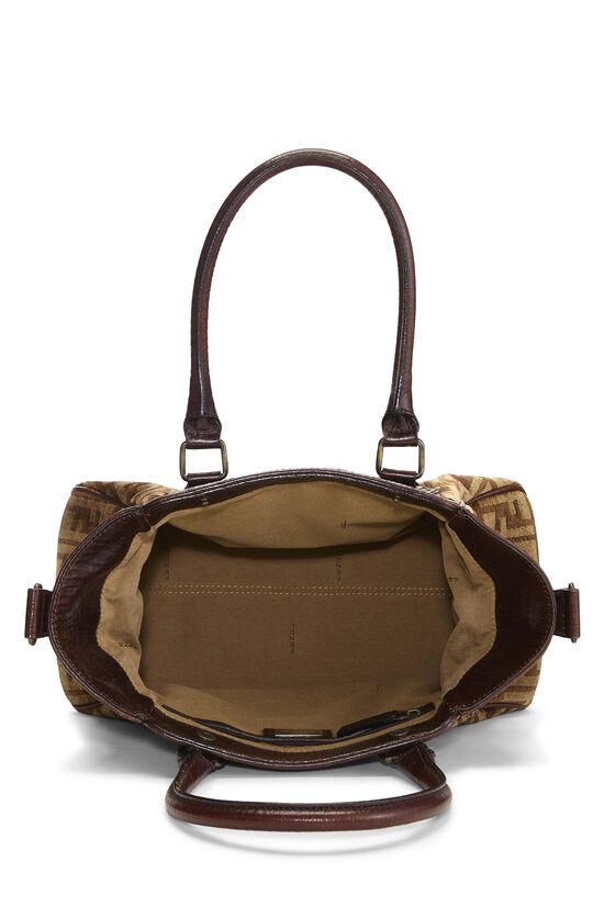 Brown Zucca Velour Bag Du Jour Small, , large image number 5